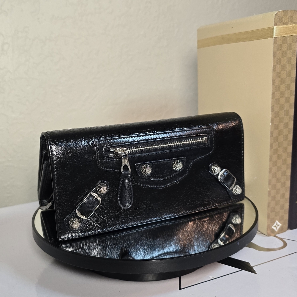 Balenciaga Black Moto Wallet - Picture 2 of 14